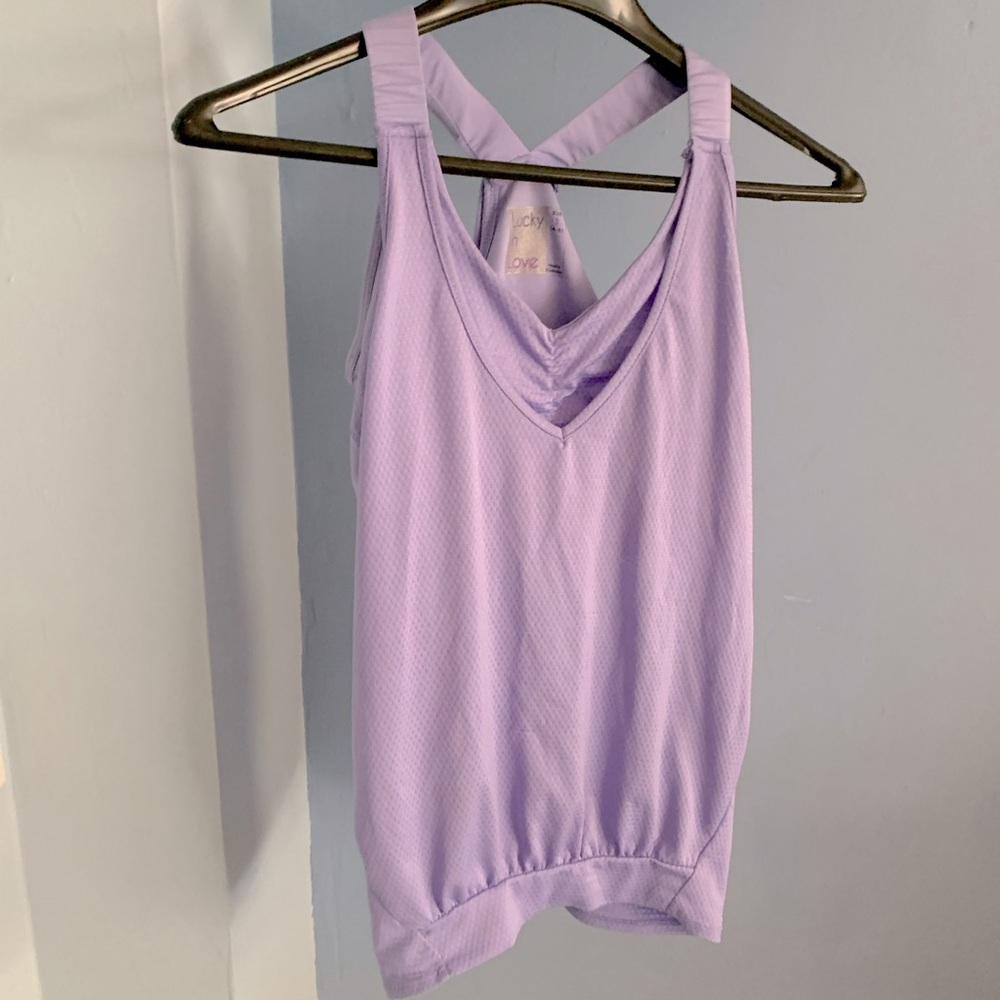 Lucky In Love Tennis Tank Bra SZ Small